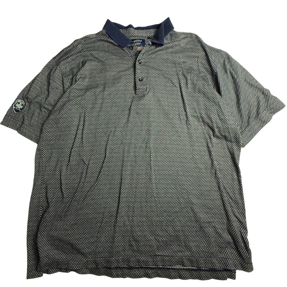 VTG Belleair Country Club Callaway Golf Two-Ply Sz L Blue Mercerized Cotton Polo